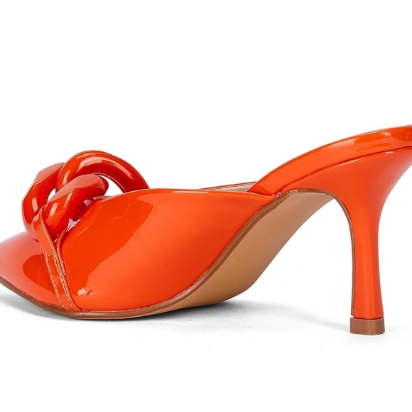 Women’s Pointed Toe Heel Mule Sandals Stiletto Slip On Casual High Heel Shoes - Picture 5 of 9